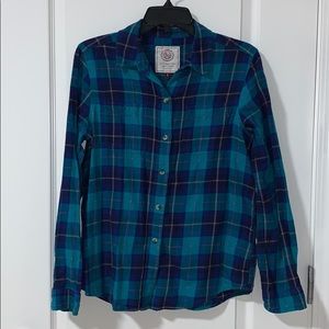Blue and Teal Flannel Shirt